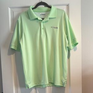 Columbia Men's Light Mint Green Polo Shirt
